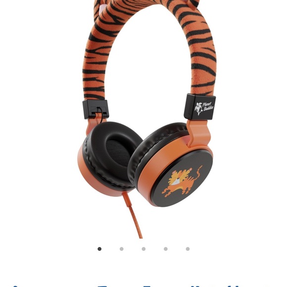Planet Buddies Charlie the Tiger Furry kids wired headphones - Picture 4 of 15
